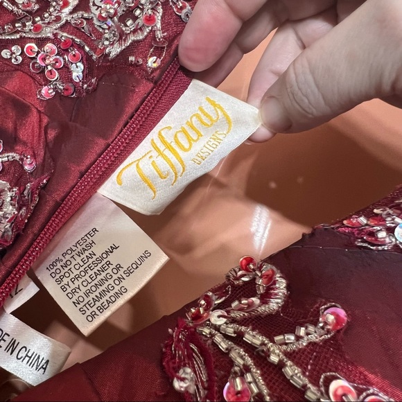 Exquisite, Tiffany, embellished,strapless mermaid formal ball gown. 12 runs sm. - Picture 6 of 14